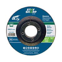 4 1/2" x 1/4"  Depressed Center Wheel Masonry Grinding Flat Wheel Type 27  Professional Abrasive  